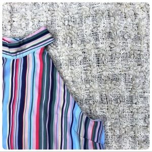 High Neck Striped Mini Dress